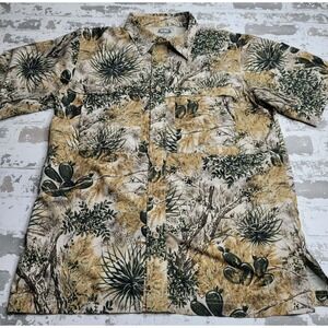 Game Guard Short Sleeve Button Up Camo Shirt Men's Medium